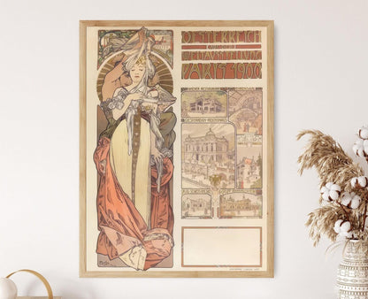 Affiche Autriche à l'Exposition Universelle 1900 – Poster Mucha Élégant