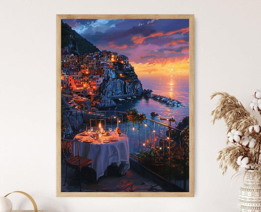 Affiche Cinque Terre – Poster Souvenir de Voyage Romantique en Italie
