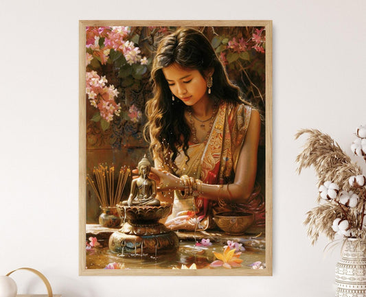 Affiche Songkran – Art Print Célébration du Nouvel An Thaïlandais