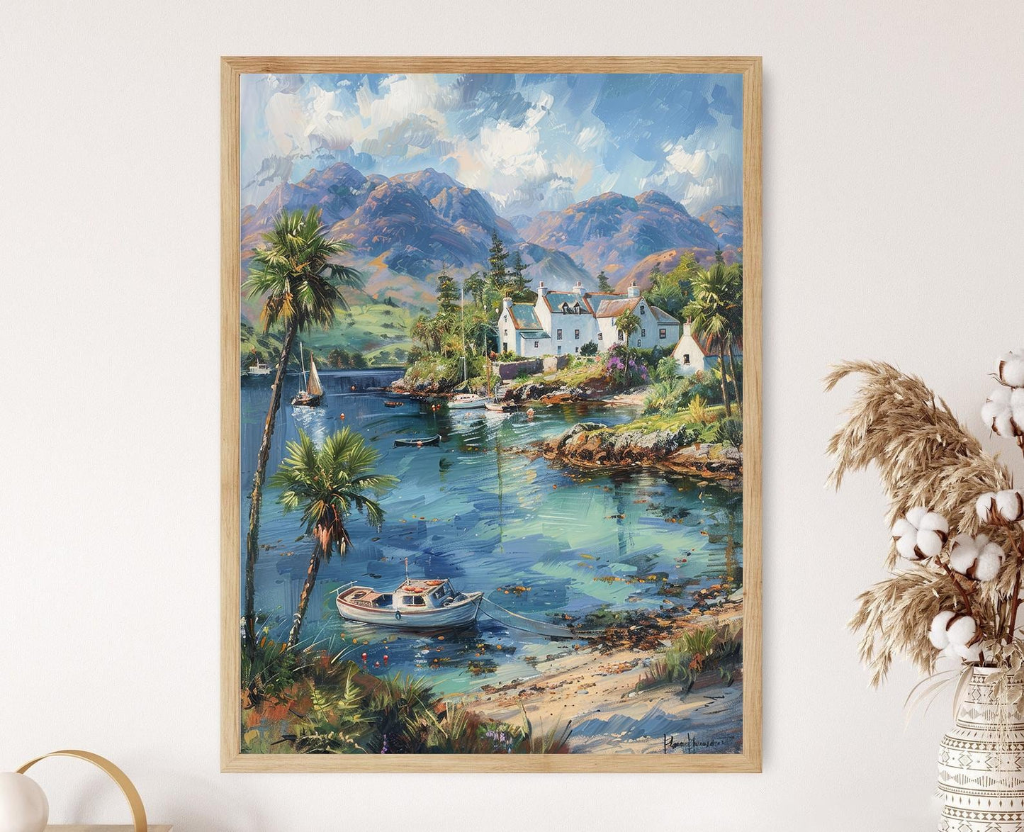 Affiche Écosse – Poster Paysage des Highlands en Art de Plockton