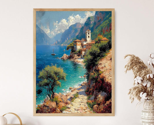 Affiche Positano – Impression artistique de la Côte Amalfitaine élégante