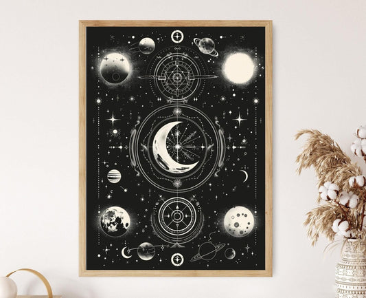 Affiche Système Solaire – Décoration Céleste pour la Classe, Cadeau Astronomie