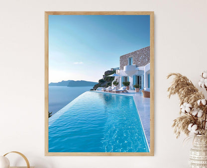 Affiche de Rhodes Island – Imprimé photo captivant de la vue océanique