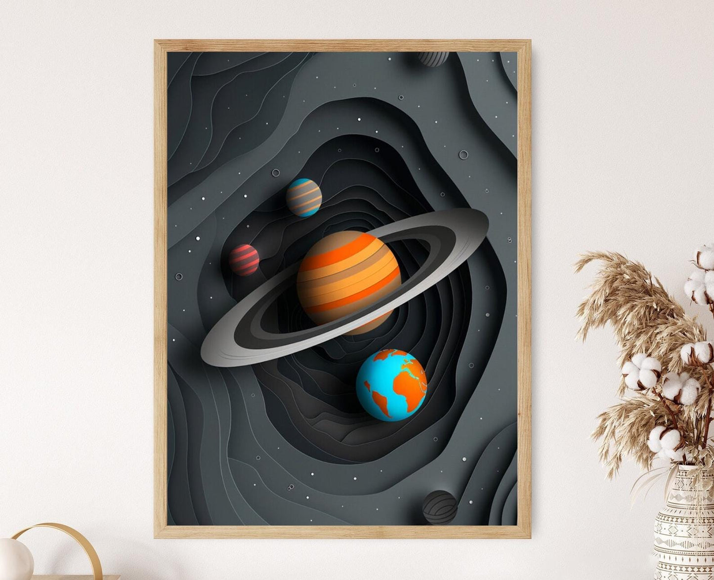 Affiche Système Solaire – Poster Éducatif Vibrant de Décoration Murale