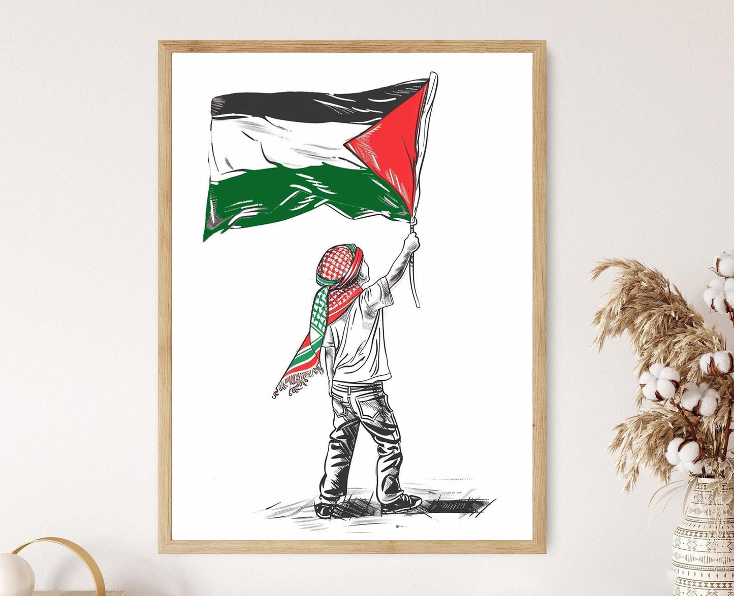 Affiche Drapeau Palestinien – Impression Art Décor Patrimoine