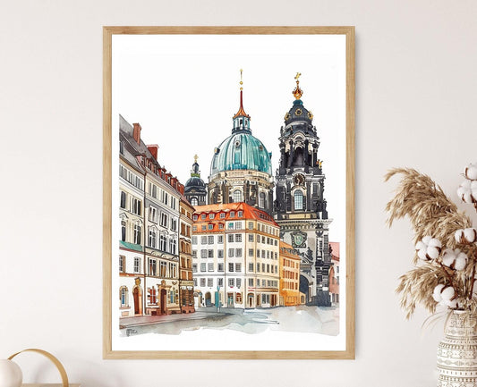 Affiche Dresde Frauenkirche – Impression d'un chef-d'œuvre baroque
