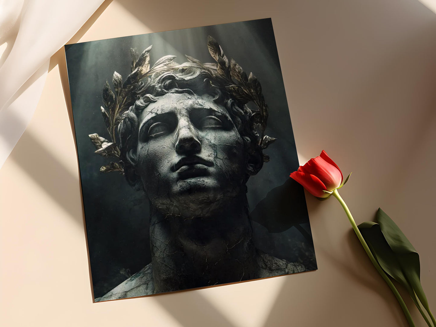 Affiche Académie Sombre – Poster Sculpture Greco-Romaine en Marbre