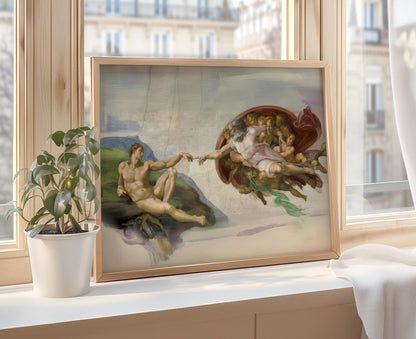 Affiche Michel-Ange – Poster La Création d'Adam, 1512, Art Raffiné