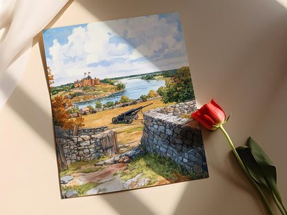 Affiche Fort Delaware – Illustration de Monument Historique