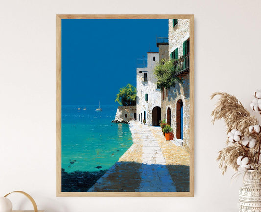 Affiche Italie Gabicce Mare – Poster Peinture Colorée Côte Adriatique