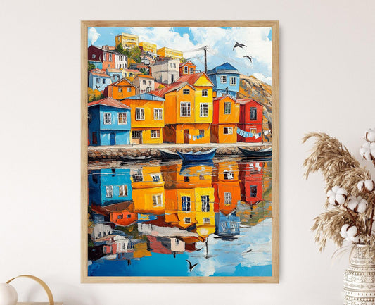Affiche Valparaiso – Illustration du port côtier du Chili