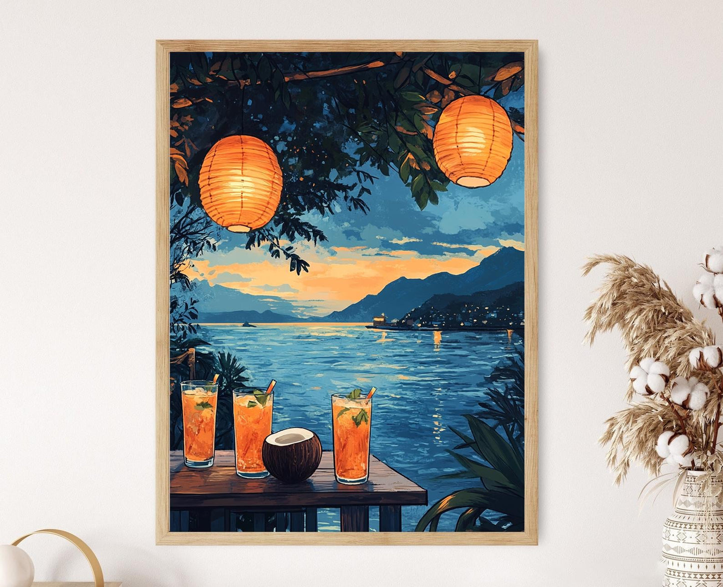 Affiche Plage de Nha Trang – Poster Art de Charme Côtier Vietnamien