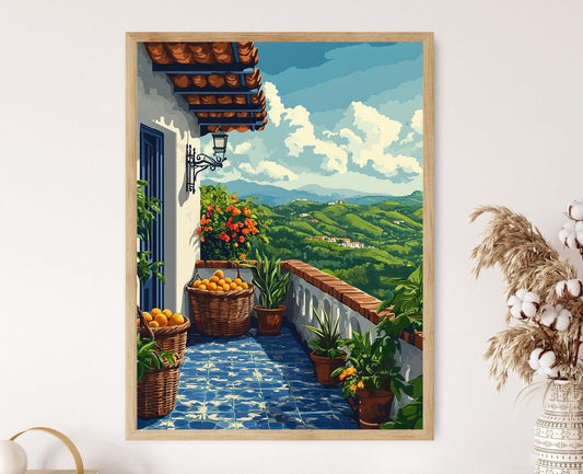 Affiche Marché Costaricien – Poster Panier de Balcon San José