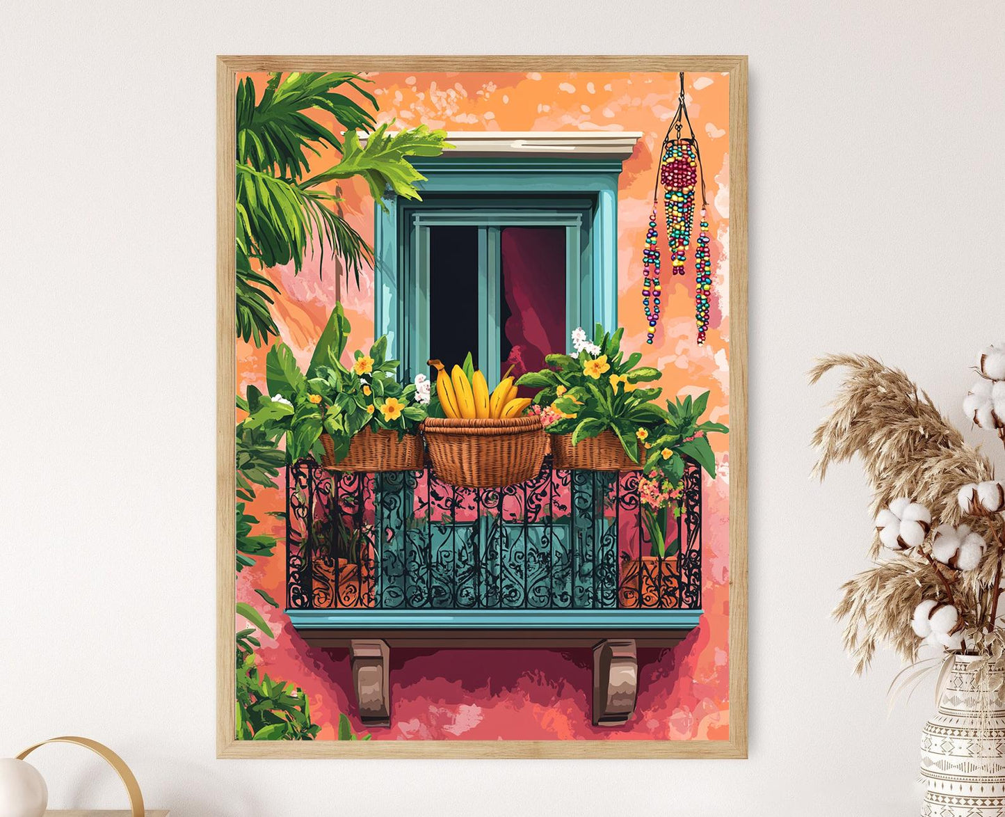 Affiche Salvador au Brésil – Poster Marché Afro-Brasilien Açaí