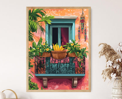 Affiche Salvador au Brésil – Poster Marché Afro-Brasilien Açaí