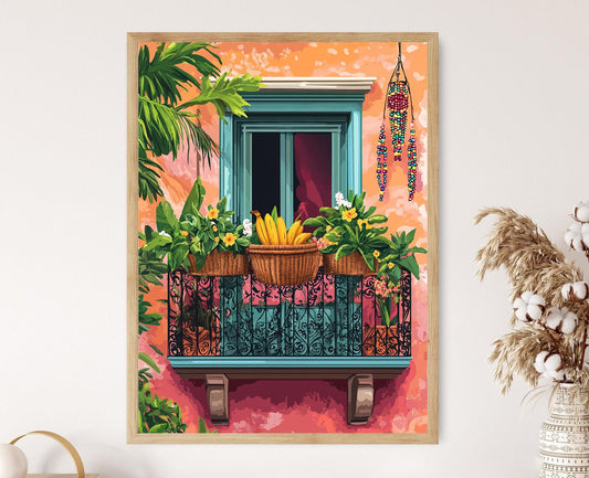 Affiche Salvador au Brésil – Poster Marché Afro-Brasilien Açaí