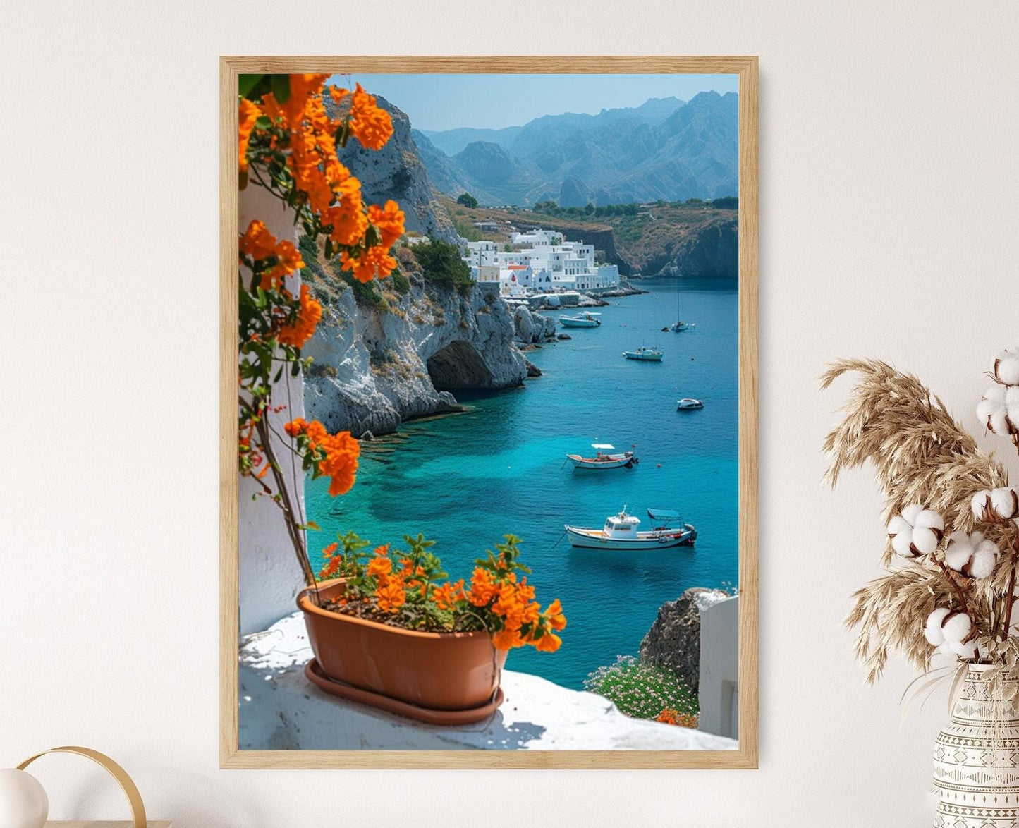 Affiche Rhodes Island – Photo Scénique, Vue Océan, Cadeau Voyage Unique
