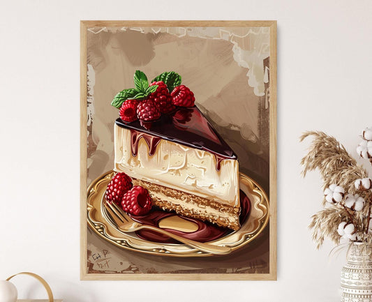 Affiche Cheesecake – Illustration Colorée de Délicieux Desserts