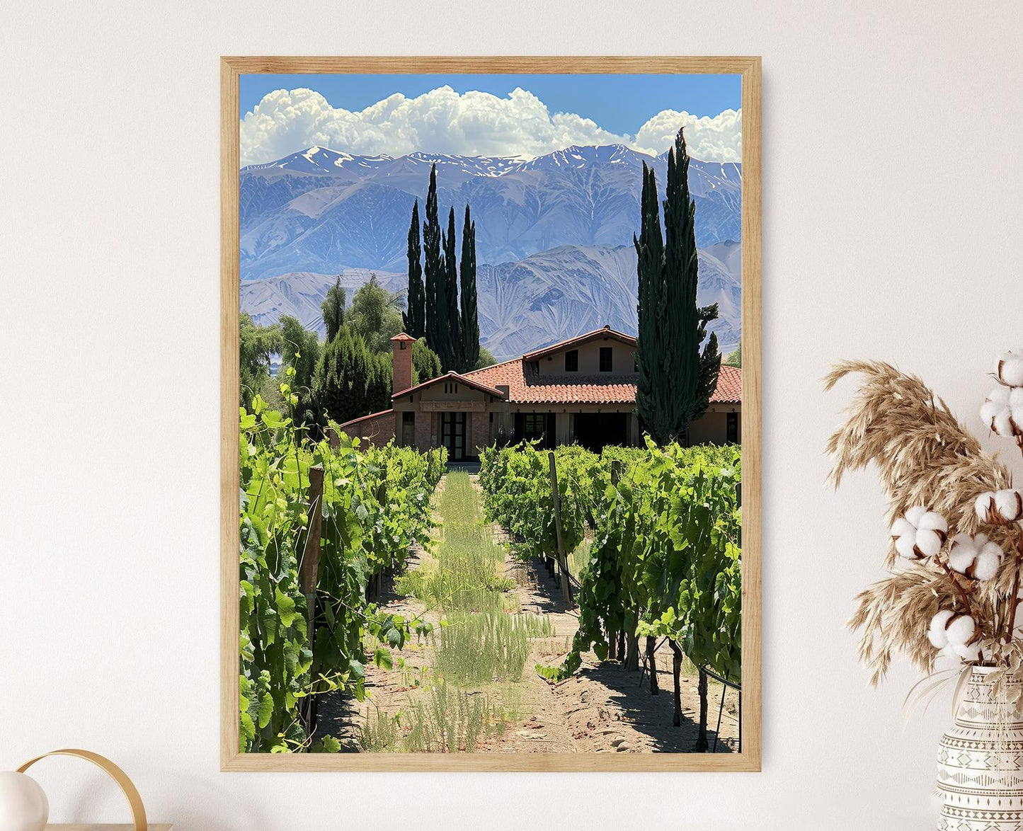 Affiche Vignoble Mendoza - Art Paysager Scénique d'Argentine