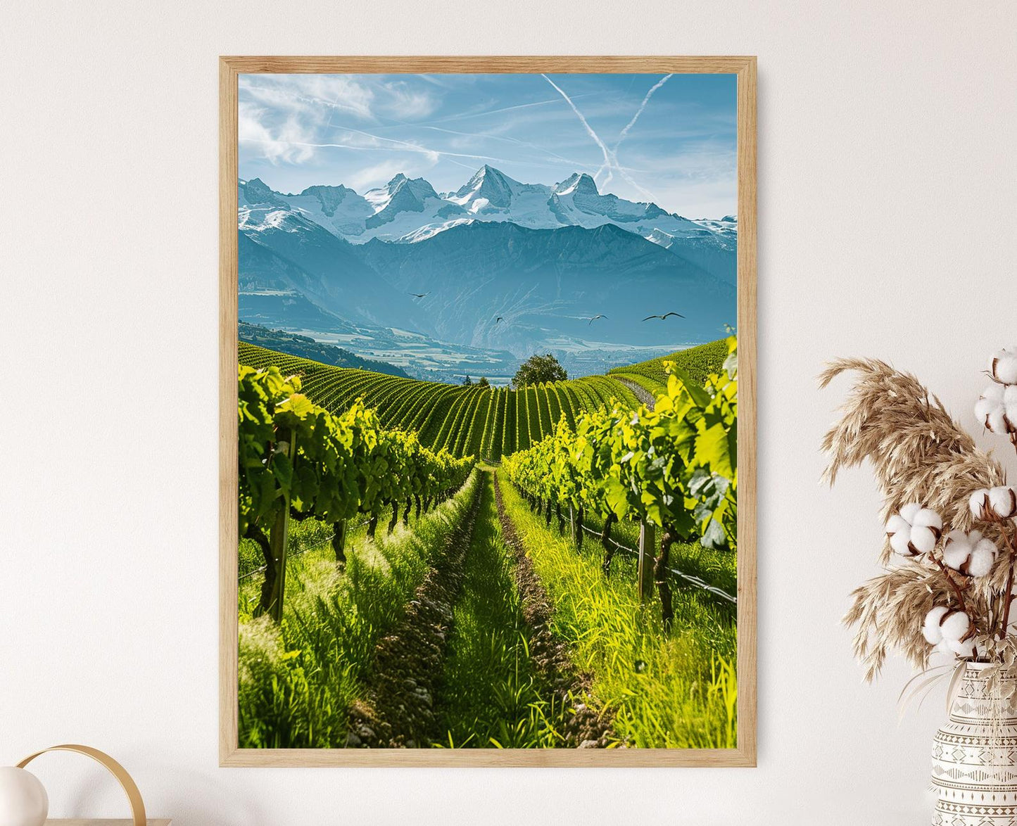 Affiche Vignoble Européen – Impression artistique colorée sur papier mat