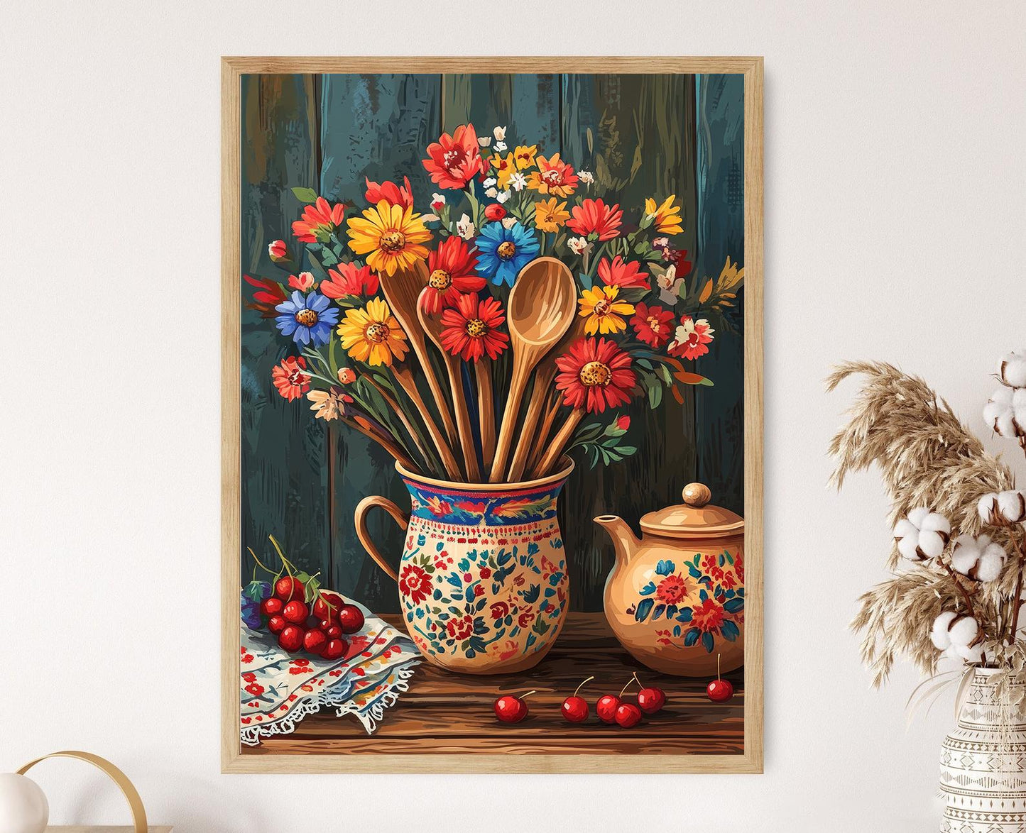 Affiche Art Russe – Poster Illustration de Cuillère Peinte Traditionnelle