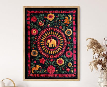 Affiche Art Pipili – Poster Imprimé Traditionnel d'Odisha