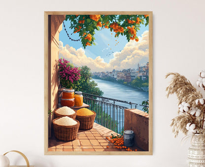 Affiche Patna – Poster Art Populaire du Marché de Bihar