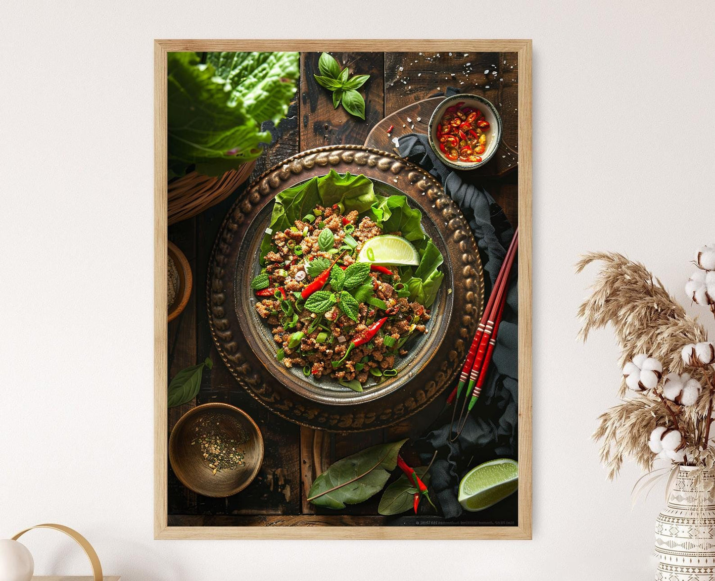 Affiche de Riz Frit Thaï – Impression artistique de cuisine traditionnelle