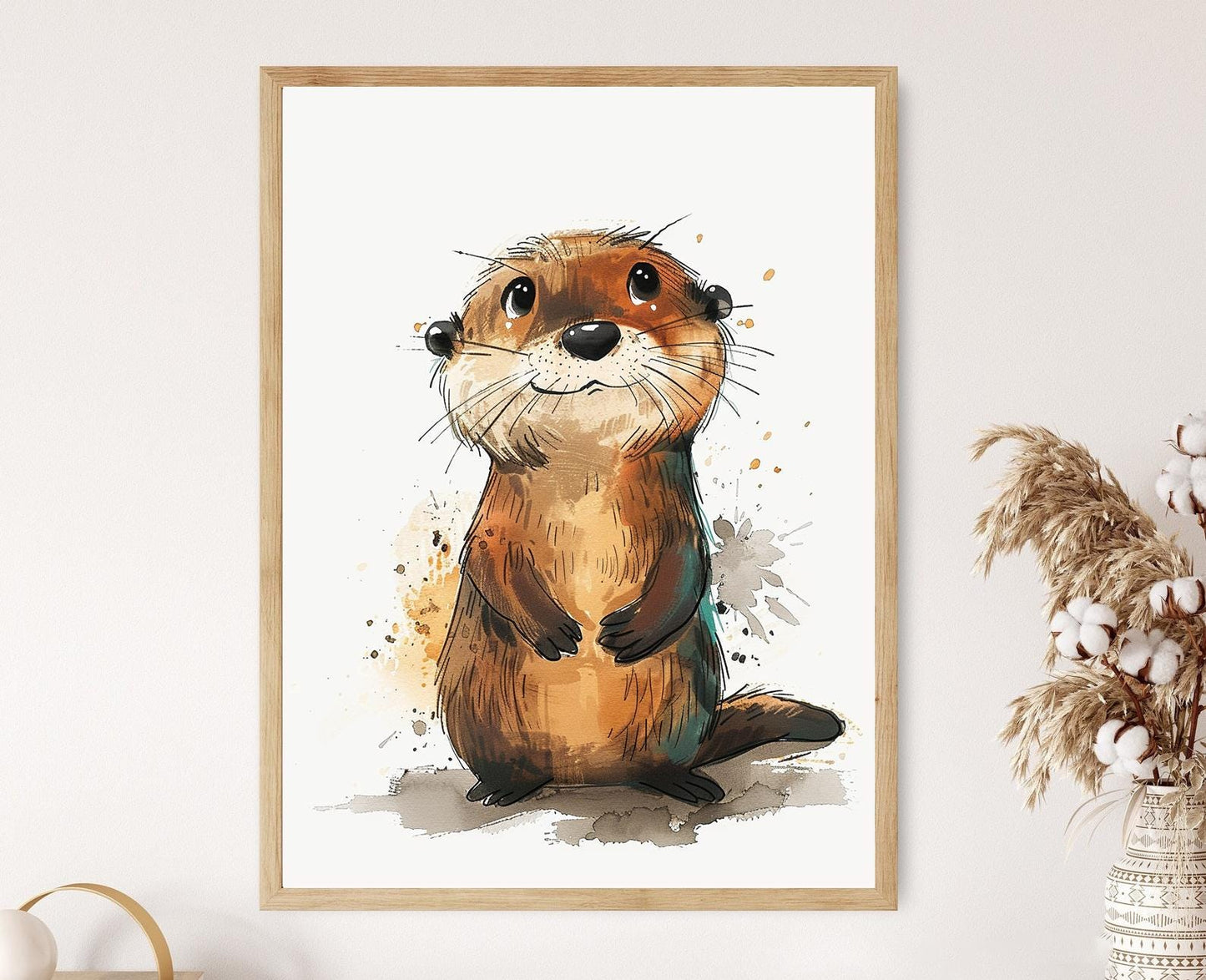 Affiche Otarie Mignonne – Illustration Enfantine pour Décor de Chambre