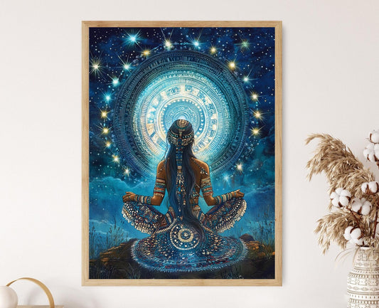 Affiche Coyolxauhqui – Poster de la Déesse Aztèque de la Lune