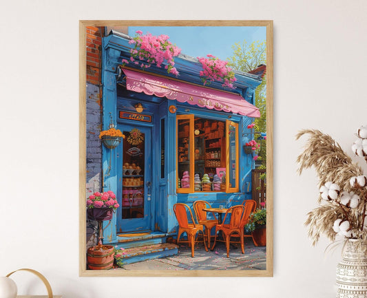 Affiche Magasin de Glaces Coloré – Art Joyeux et Éclatant de Crèmes Glacées