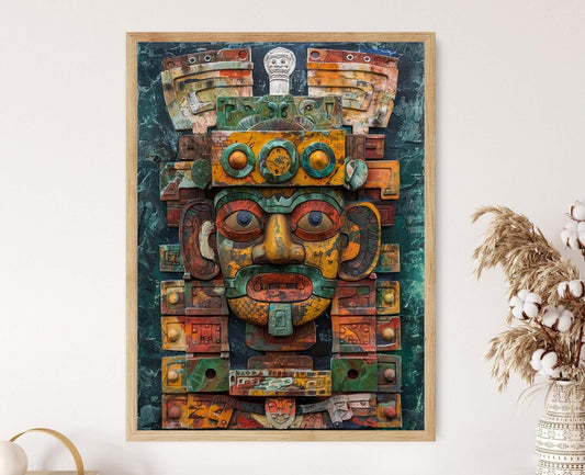 Affiche Mythologie Maya – Poster Art Culturelle Éducative et Unique