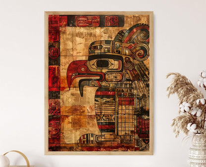 Affiche Calendrier Maya – Art Ancien, Décor Culturel Murale