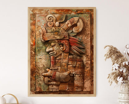 Affiche Art Maya – Poster Décor mural de civilisation ancienne détaillé
