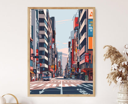 Affiche Akihabara – Poster Giclée de Ville Éclatante du Japon
