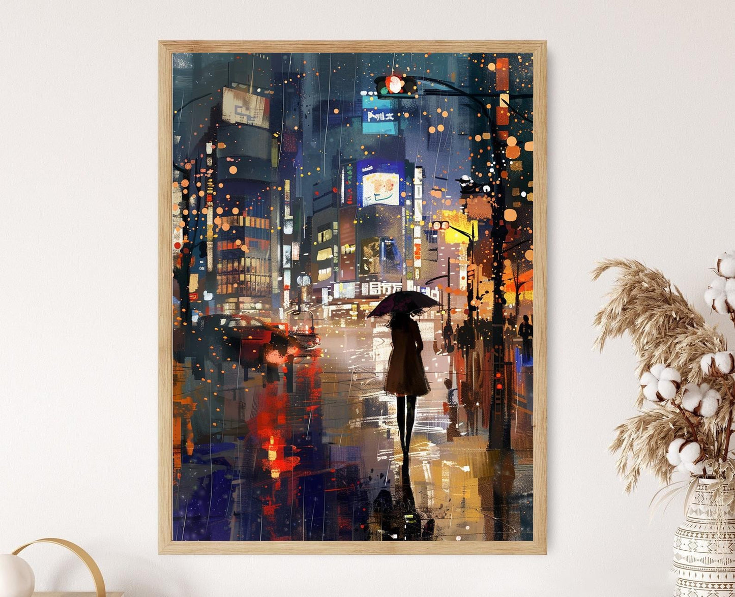 Affiche Shibuya – Tableau Giclée de Scène de Rue Japonaise