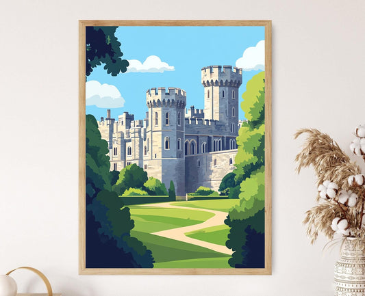 Affiche Windsor Castle – Poster résidence royale d'Angleterre