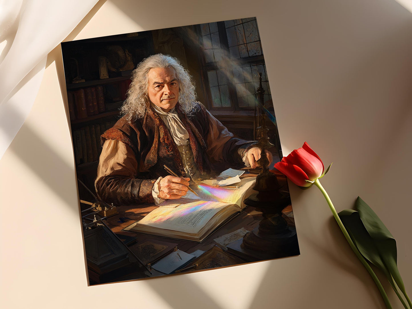 Affiche Isaac Newton – Poster Portrait d'un scientifique classique