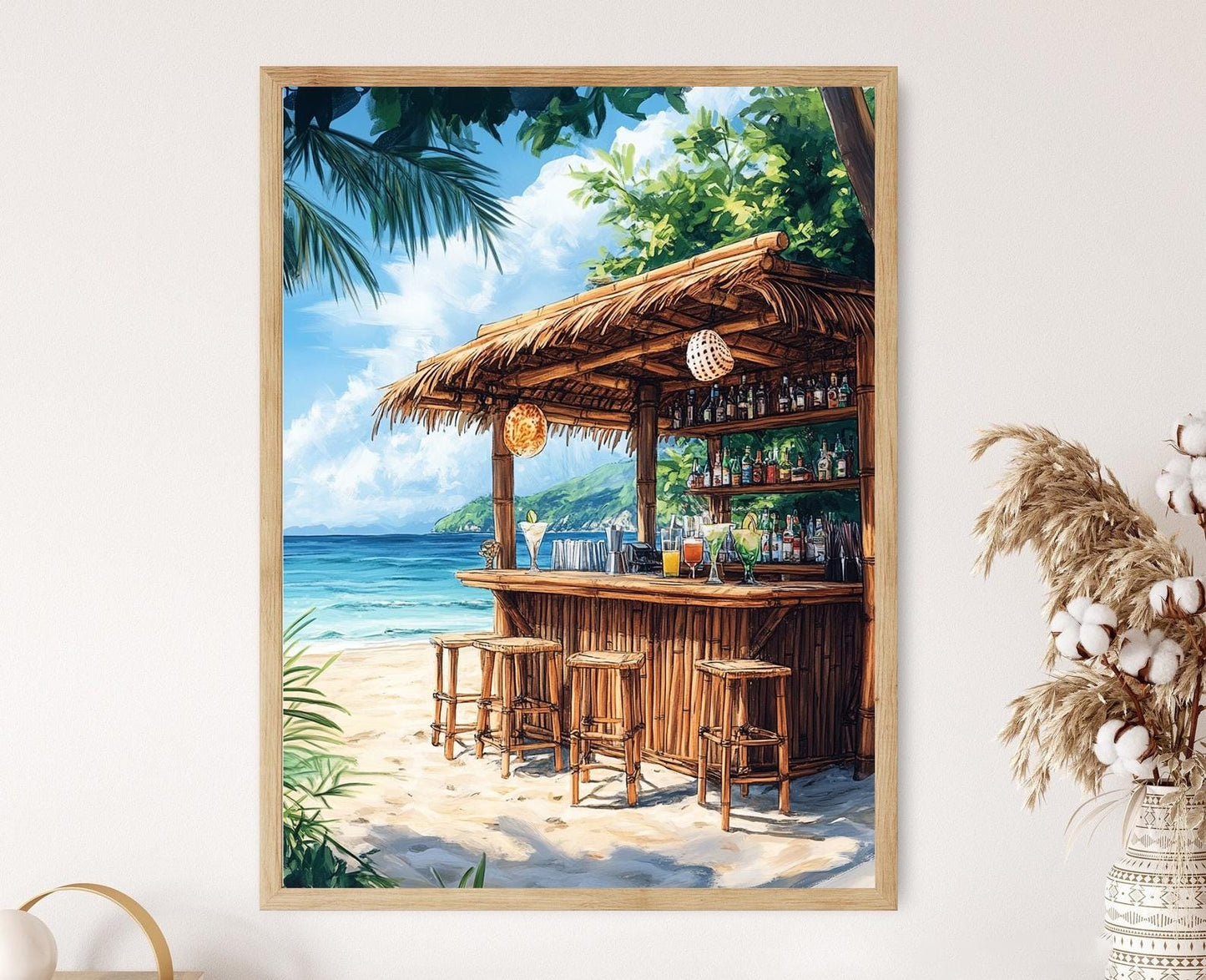 Affiche Plage de Patong – Poster Art de Mur Tropical Thaïlandais