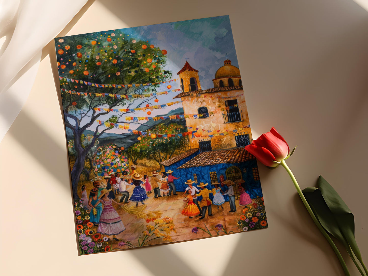 Affiche Festa Junina – Impression artistique colorée pour décor mural