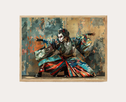 Affiche Kabuki – Œuvre d'art japonaise, décoration culturelle idéale pour les collectionneurs