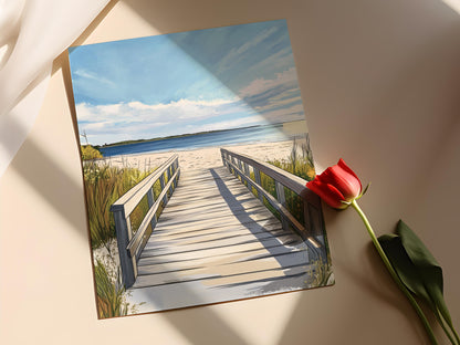 Affiche Plage de Silver Sands – Impression artistique du Connecticut