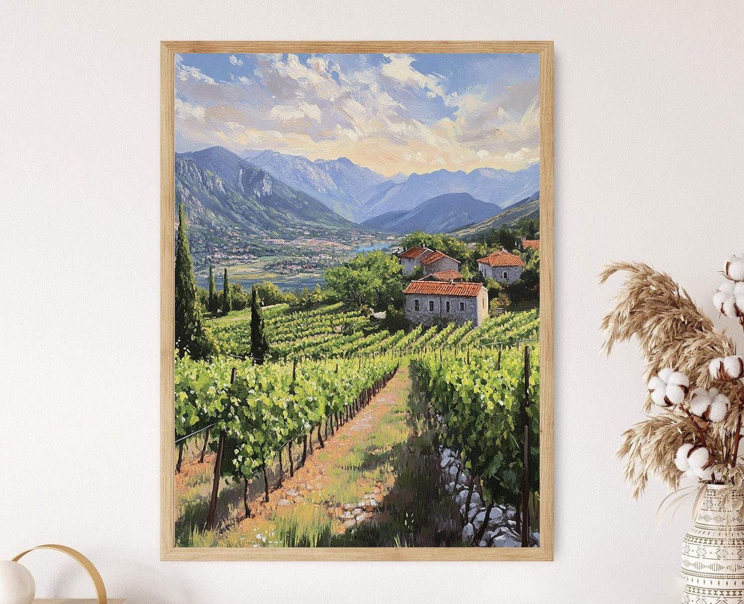 Affiche Paysage Viticole – Poster Charm Rustique du Monténégro