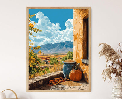 Affiche Marché Folklorique Namibien – Peinture Balcon Windhoek