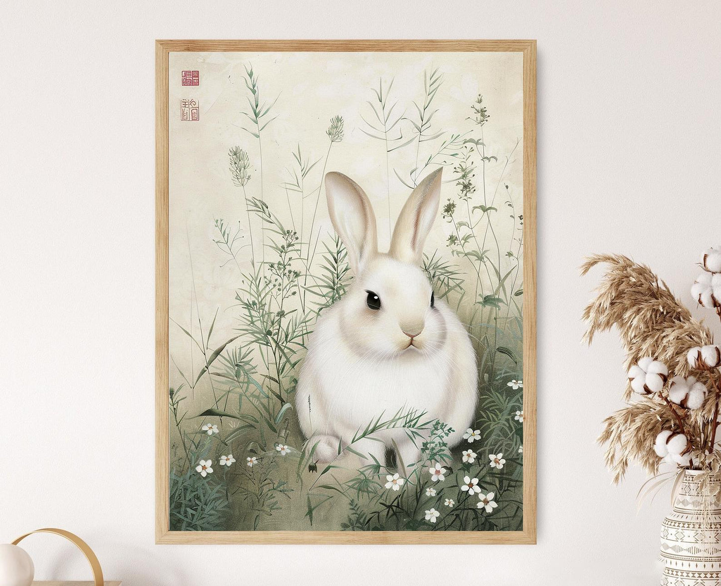 Affiche Wabi Sabi Lapin – Art Japonais pour Déco Intérieure