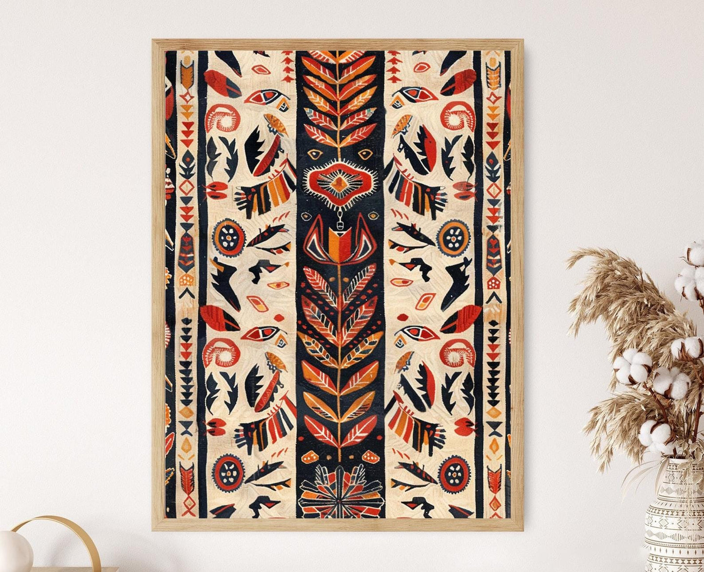 Affiche Motif Amérindien – Impression Artisanale pour Décoration Intérieure