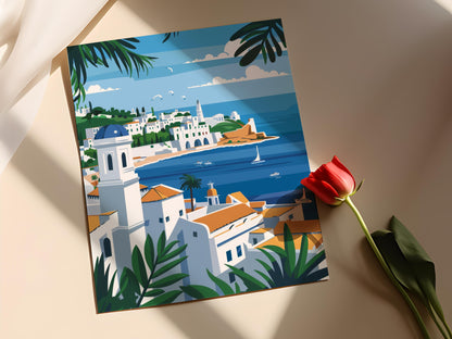 Affiche Alger – Poster Art de la Casbah et du Mémorial des Martyrs