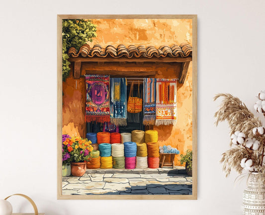 Affiche Ayacucho – Poster Village de montagne en laine péruvienne