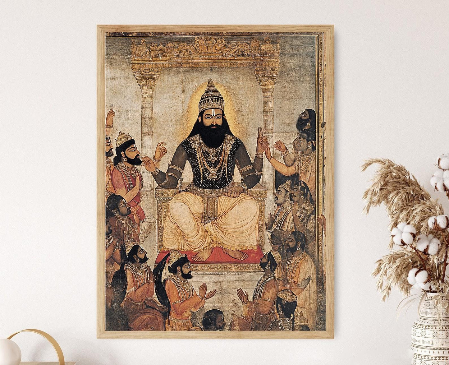 Affiche de l'Empire Maurya – Art imprimé de Chandragupta et ses ministres