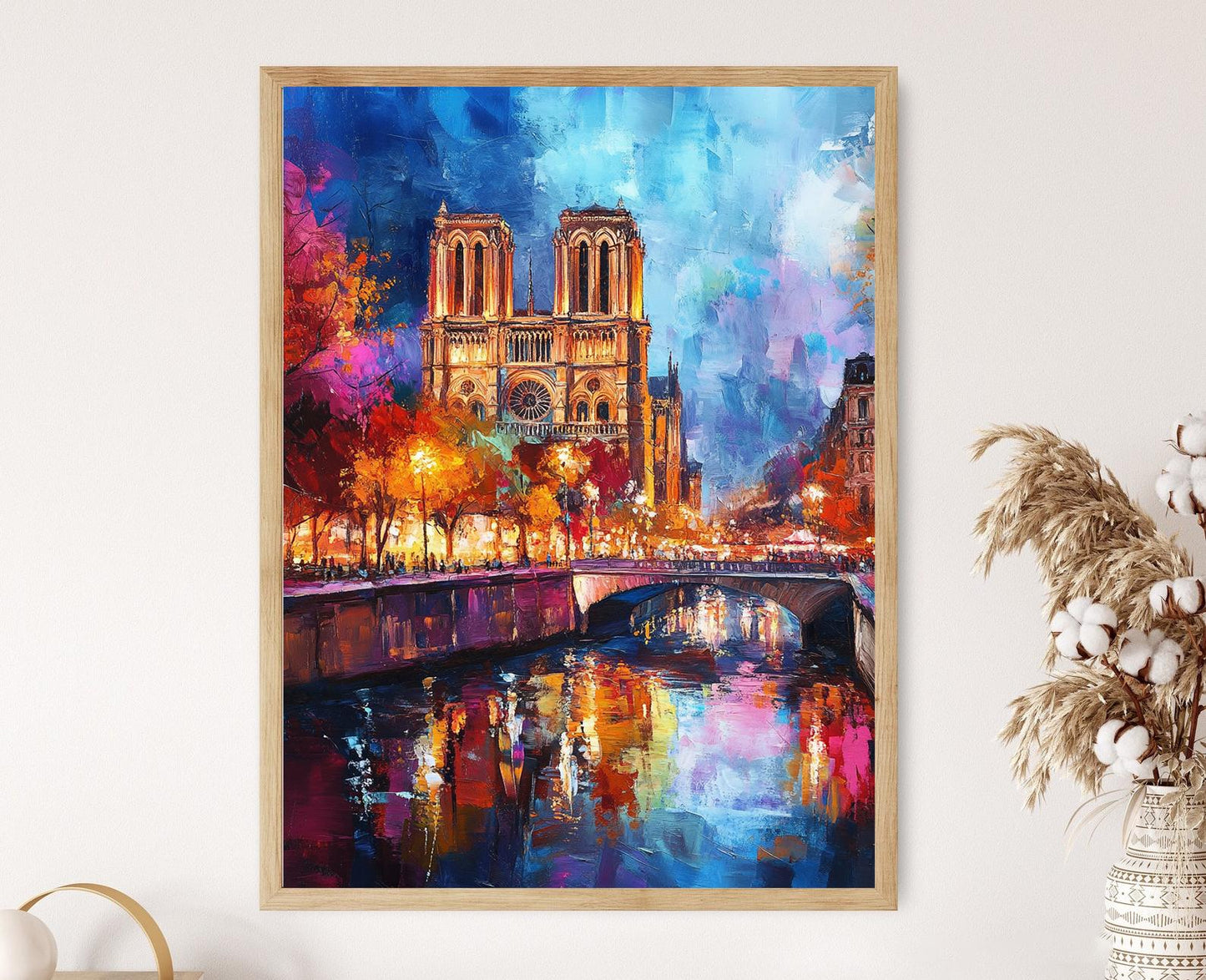 Affiche Cathédrale Notre-Dame – Poster Couteau Palettiste, Paris à l'Aube